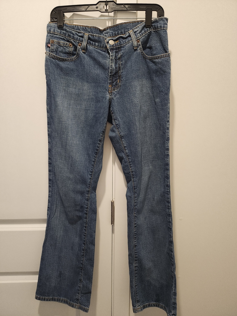 Vintage Ralph Lauren Blue Denim Jeans with Gold Stitching